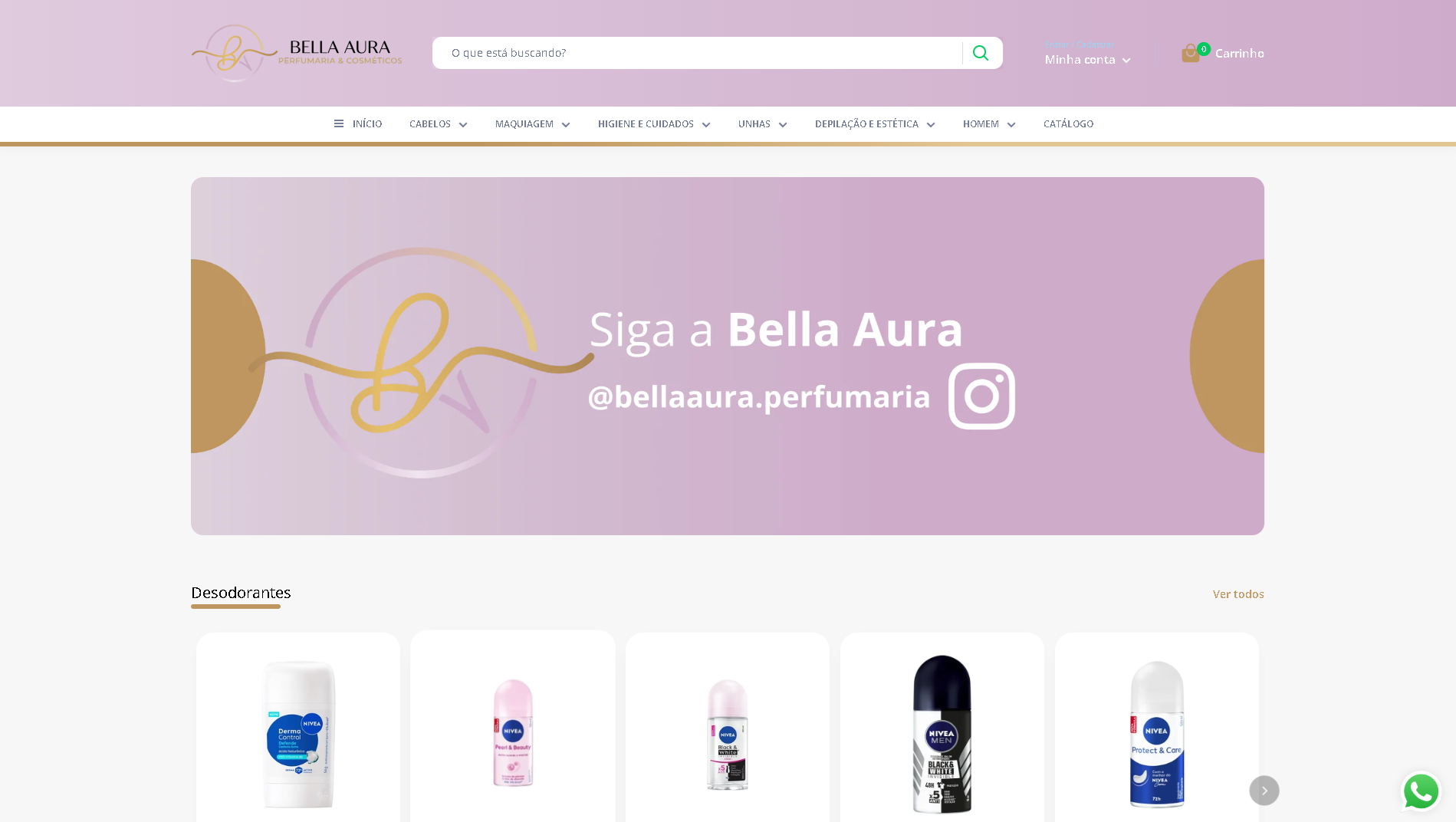 Bella Aura Perfumaria — E-commerce